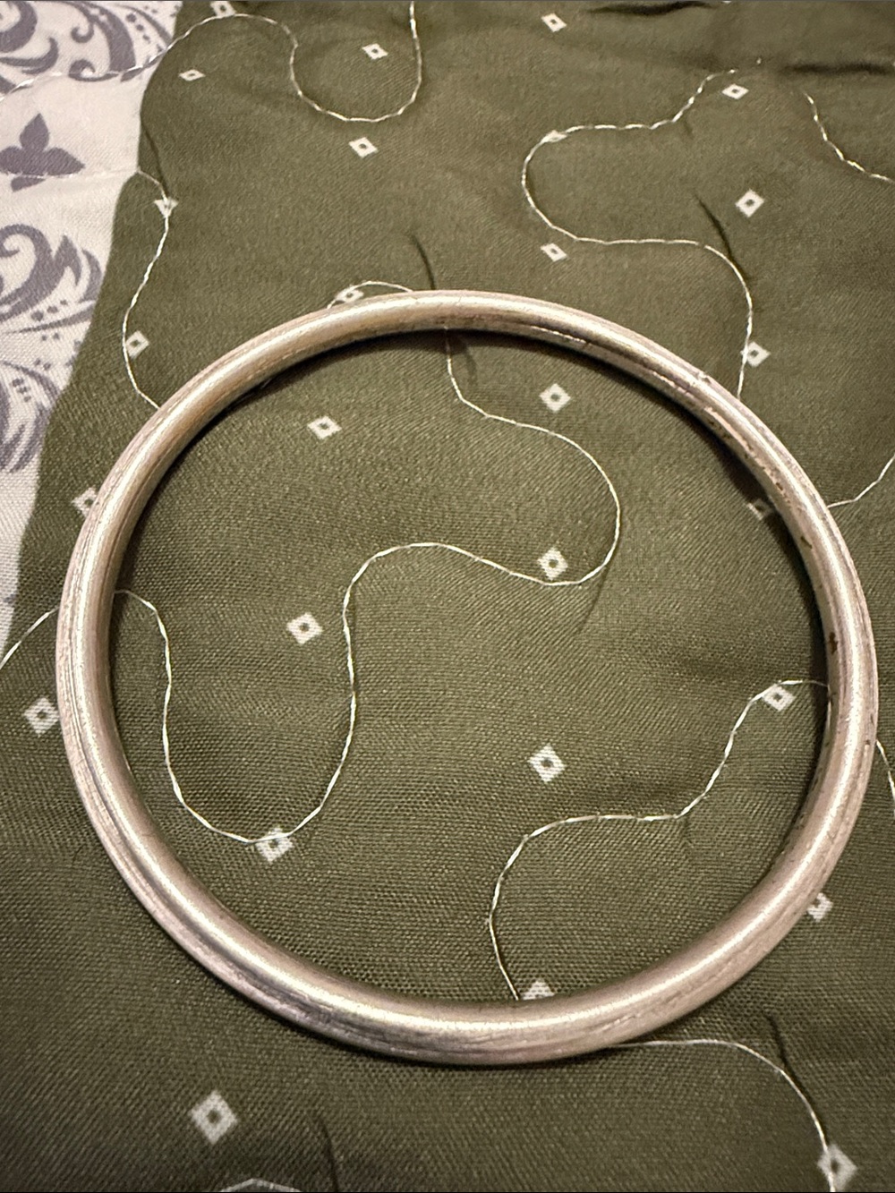 Simple Silver Metal Bangle Bracelet
